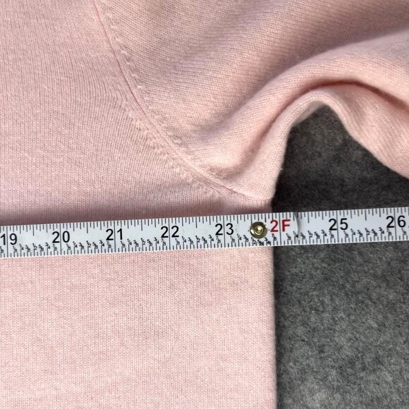 Alan Flusser  Mens XL Pink Sweater 100% Cashmere V Neck Pullover Soft Knit Class - Picture 7 of 11
